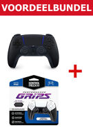 PS5 DualSense Midnight Black controller + Performance Grip - KontrolFreek product image
